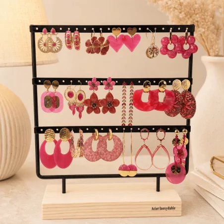copy of Pack de 18 boucles d'oreilles acier - noir
